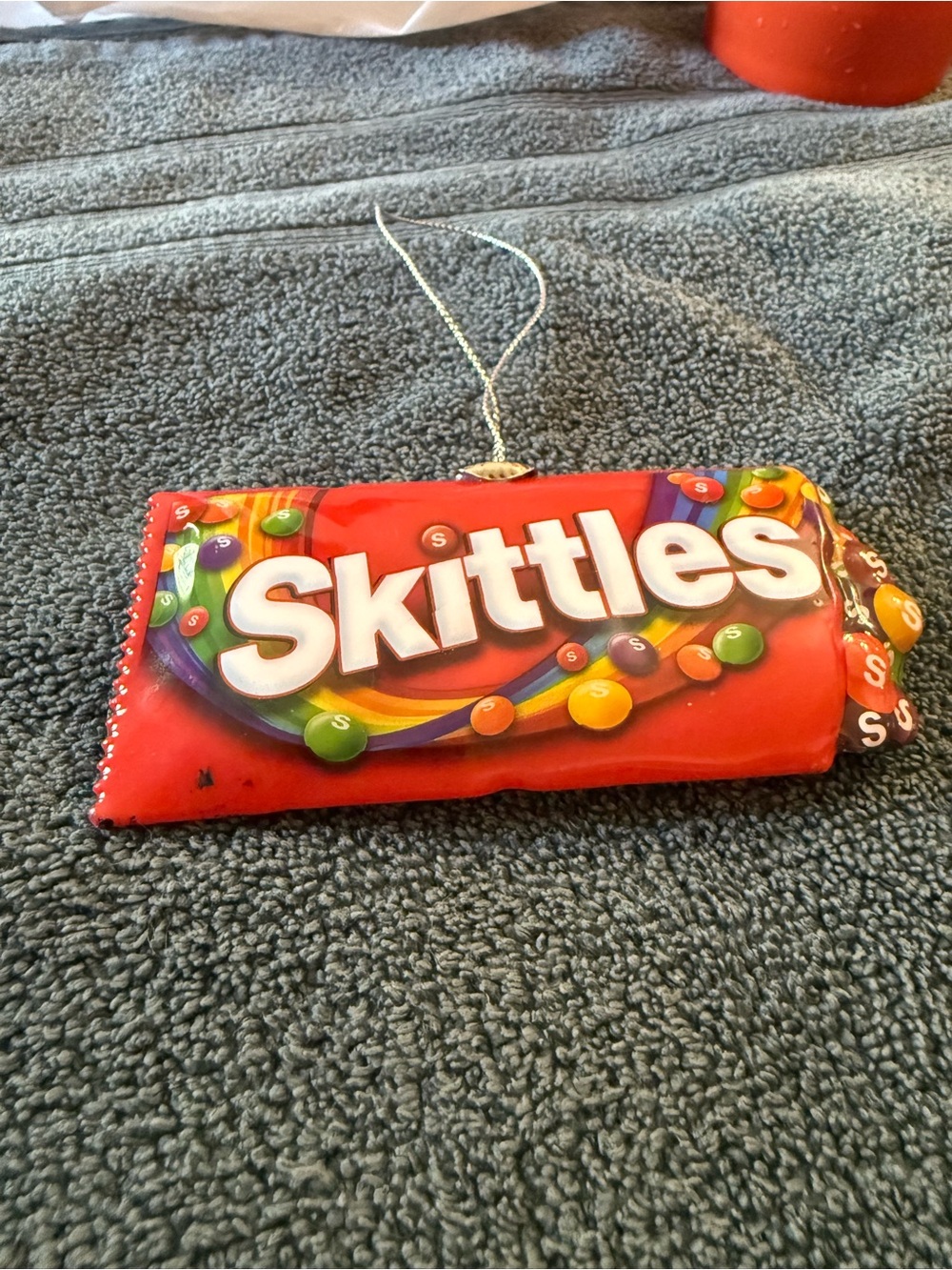 Red Candy-Themed Holiday Ornament
